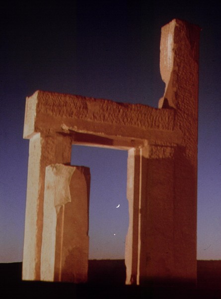 ruins and the moon