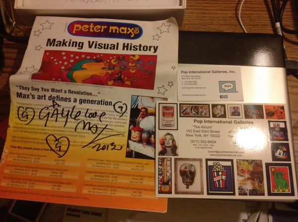 Autograph peter max