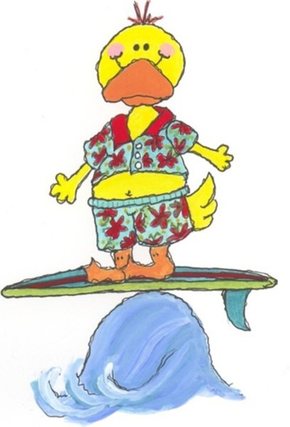 Surfing Dudley Duck