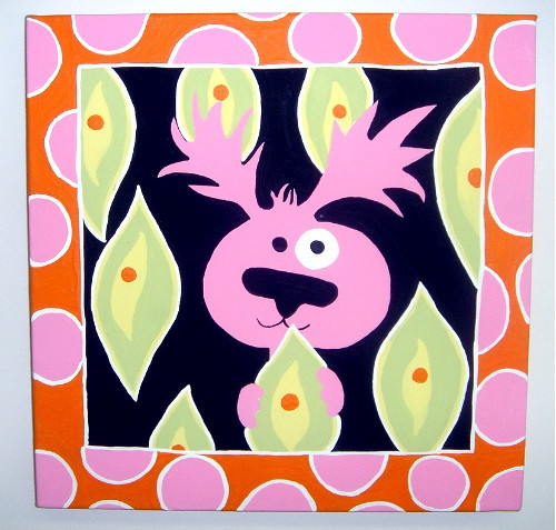 Pink Bubblegum Dog does Tiki