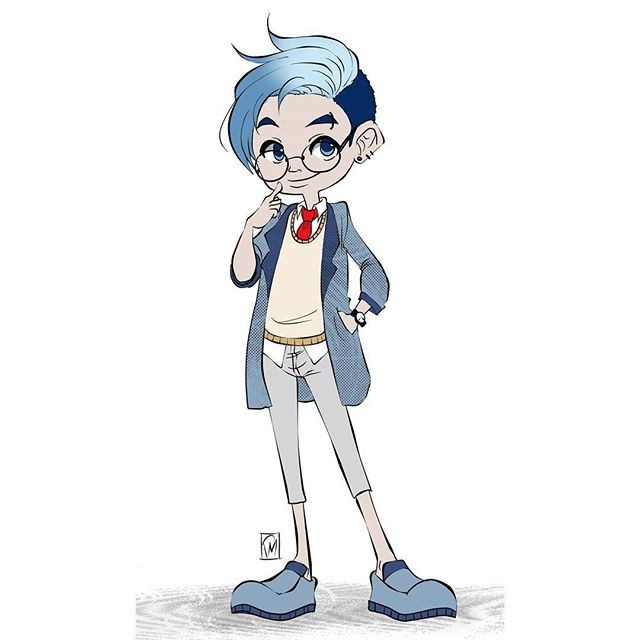 Blue Hair Hipster