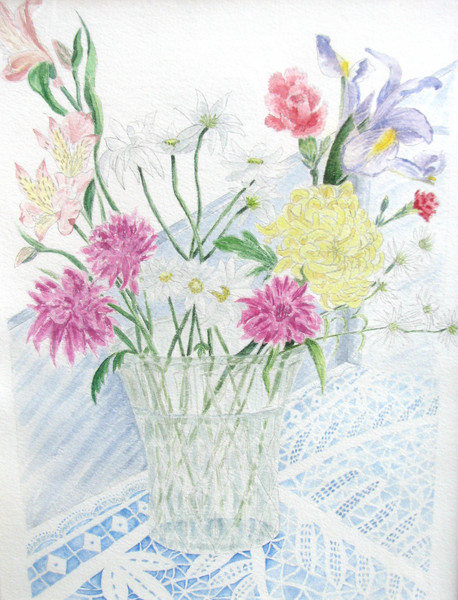 Flowers Crystal and Lace - Watercolor