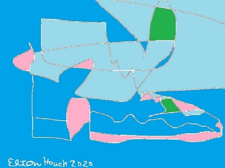 do anything-BUT LAY OFF MY LAY OFF MY BLUE SUEDE SHOES/(c) 2020.ELTON HOUCK/DIGITAL.-ELVIS SPEAK ART