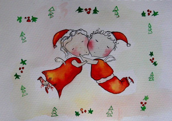 Angels in christmas night