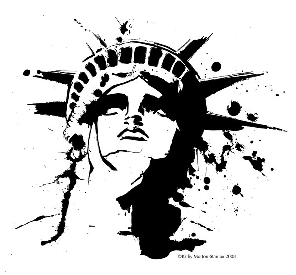 Brushstroke Statue Of Liberty