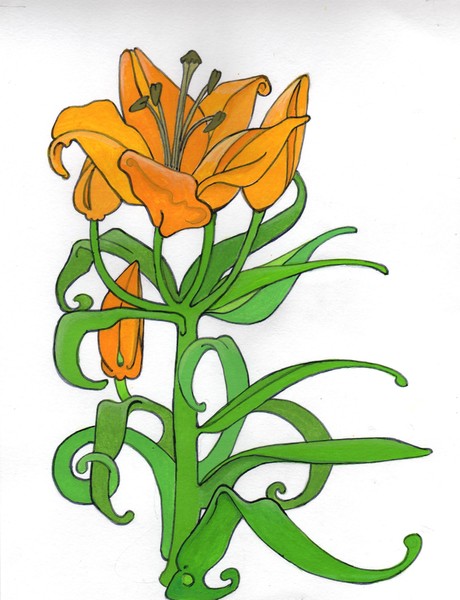 Art Deco Lily