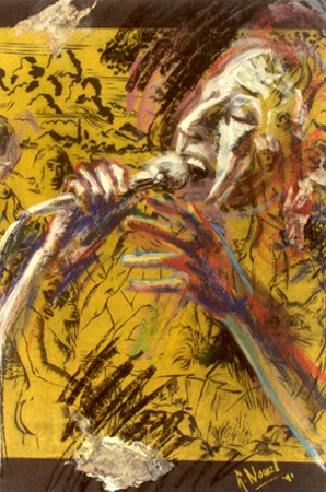 JAZZ ART, in yellow with toilet paper (2)
