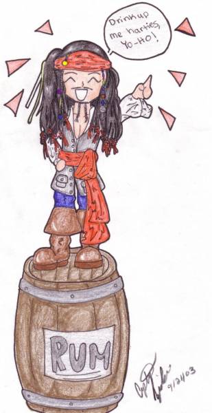 Chibi Jack Sparrow with Rum