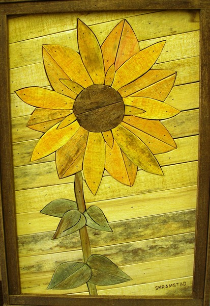 Sunflower Lath Art