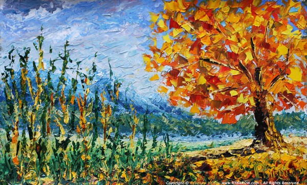 ?? new palette-knife oil painting on canvas.