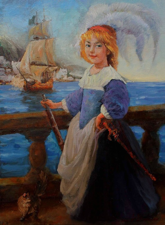 Young pirate girl