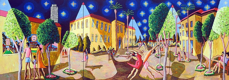  The life story  behind the naive paintings of the Israeli painter Raphael Perez