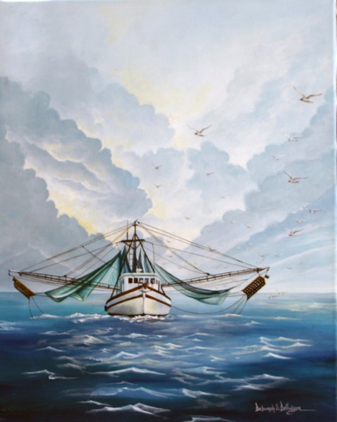 Shrimpboat and Gulls