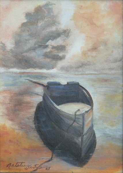 boat a sunrise