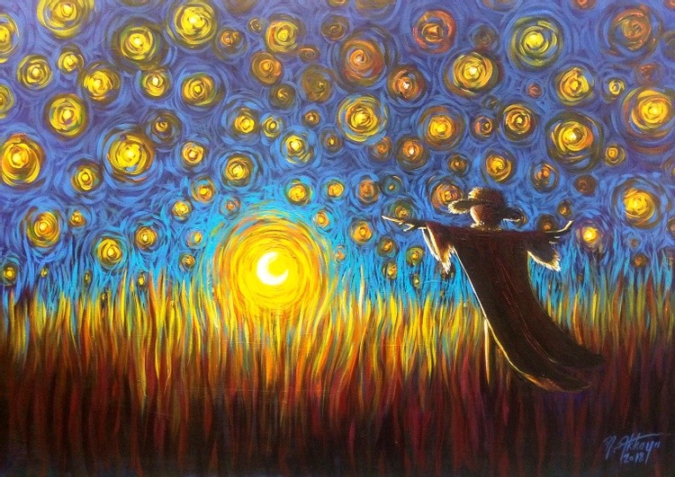 In the starry night of Vincent Van Gogh