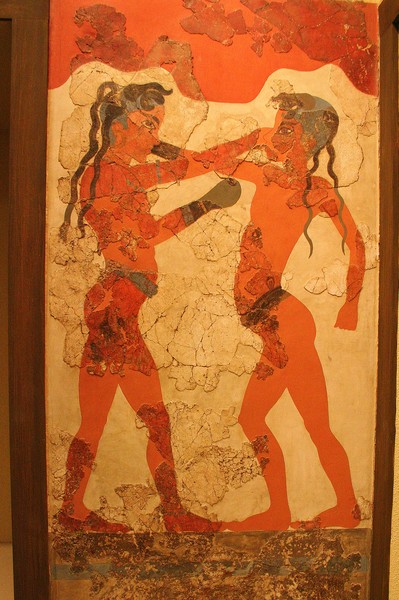 Fresco of Boxing Children