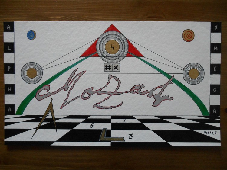 Brother Mozart 22x42 ink and acrylic 2014 