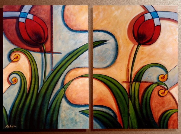 par de tulipas