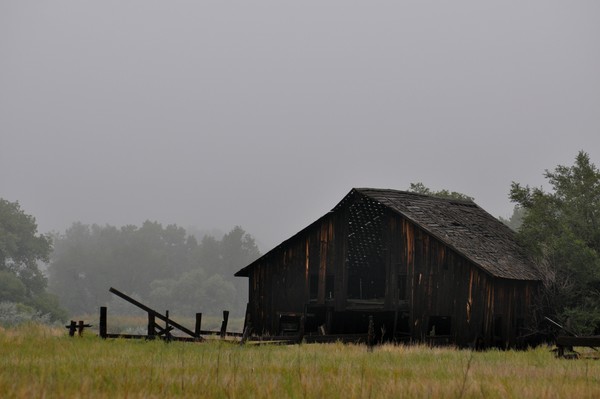 Foggy Barn - Redux