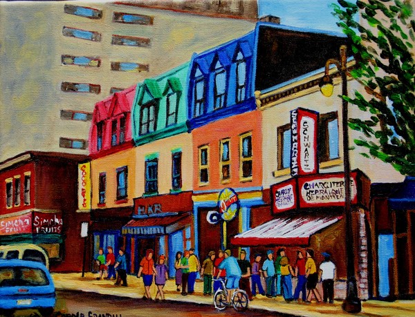 SCHWARTZ'S HEBREW DELI MONTREAL PAINTINGS