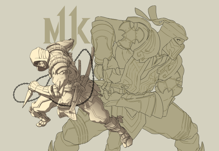 mk11 Scorpion and Sub
