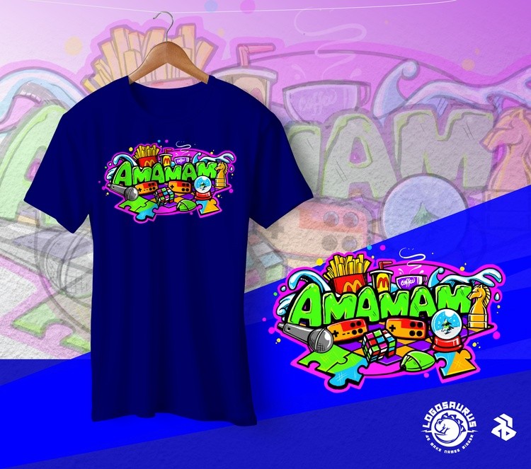 Logo (+T-Shirt Mockup): AMAMAM