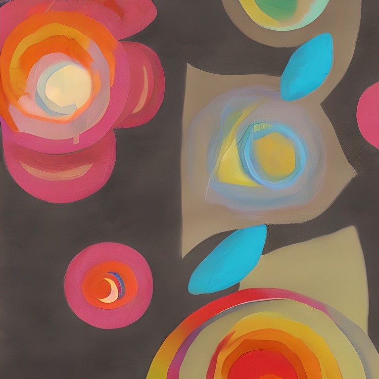 Abstract circular flowers