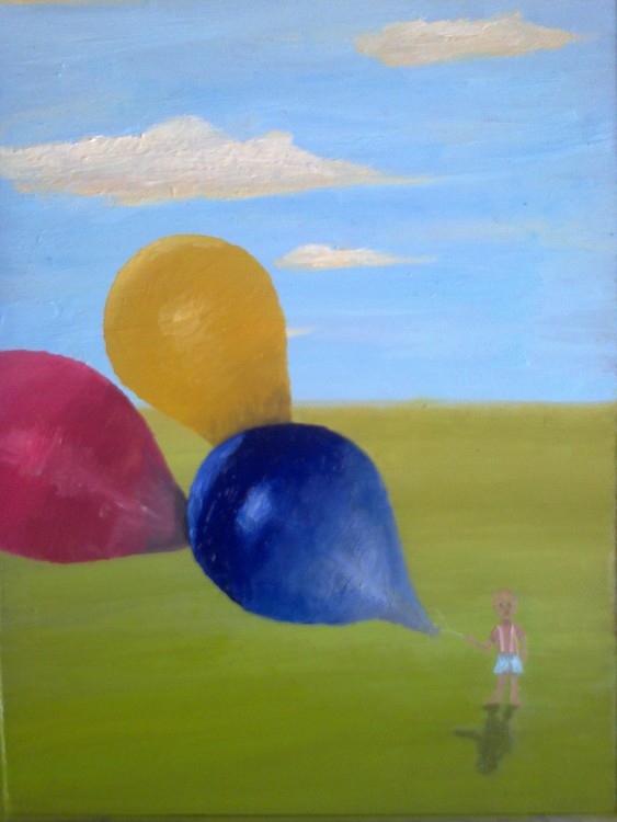 Boy and his baloons