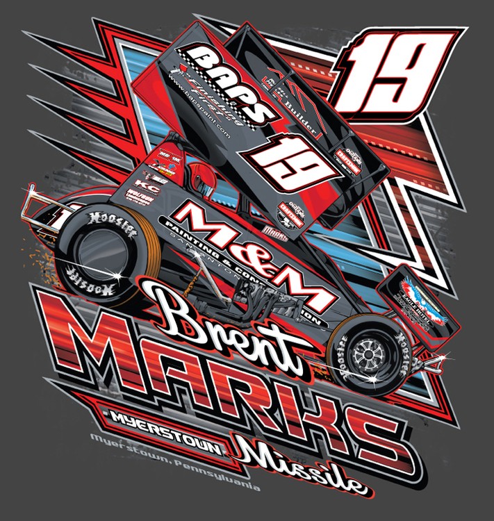 Brent Marks Sprint Car back