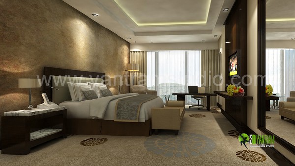 3D Classic Bedroom Interior Design