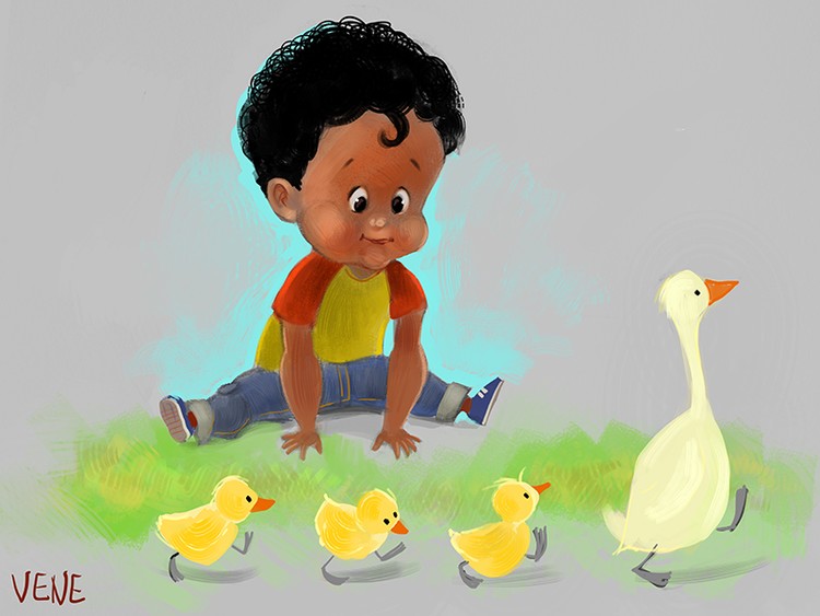 web child duck