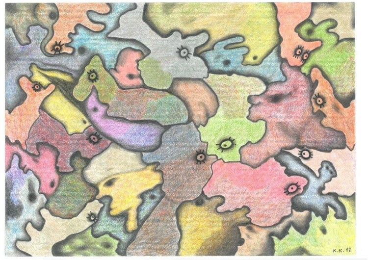 More lives, story from Fantasy world, abstract drawing