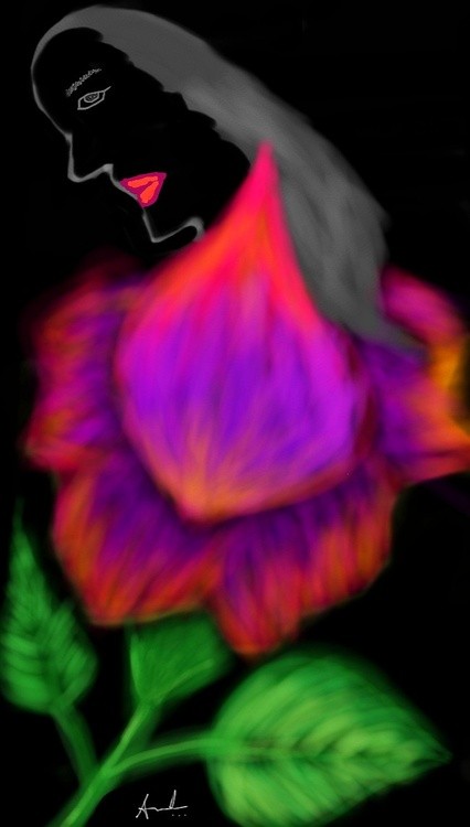 Flower girl.. Digital art... 