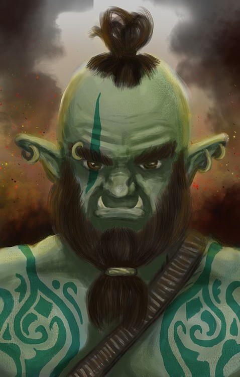 RPG Style Orc-Warrior Portrait