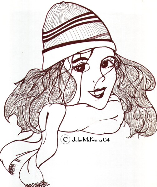 Winter Girl B&W