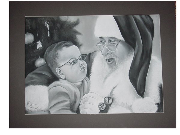 Santa and child