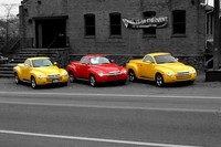 cars . . . kinda look like M&M