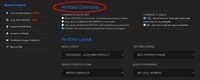 New Portfolio Comment Settings