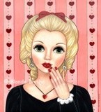 Heart Necklace Girl Head Vase