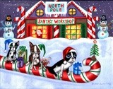 Boston Terrier Christmas Candy Cane Ride