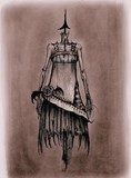 by  
