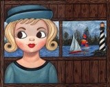 Googly Sailor Head Vase Girl