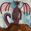 Purple Dragon on Mountain 