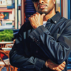 Cafe photo shoot turned into a oil painting 