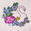 Florals swan art....