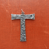 Tau Cross . Solid Sterling Silver Saint Francis of Assisi San Damiano Gomolka Art studio line