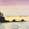 sunsetbeachwatercolor