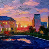 City Orange Sunset