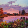Sunset over the River