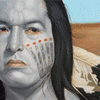 The Watchful Heart - American Indian Oil painting